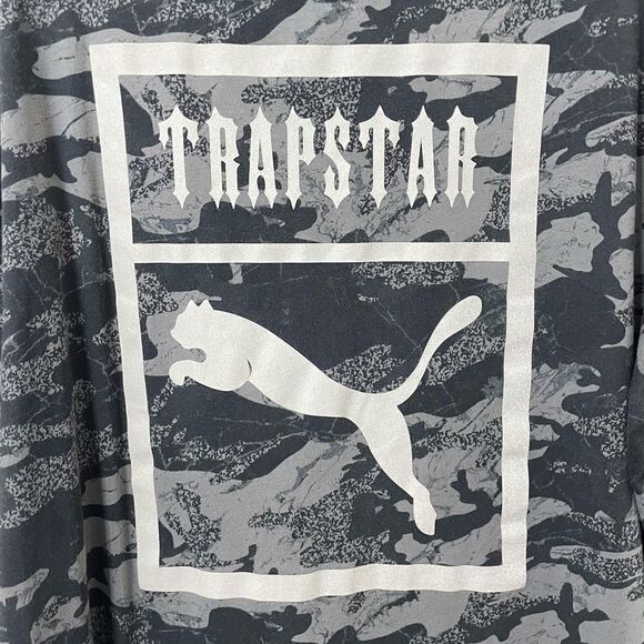 Puma X Trapstar Black and Gray Camouflage Logo Tee Revolve XXL - Picture 9 of 13